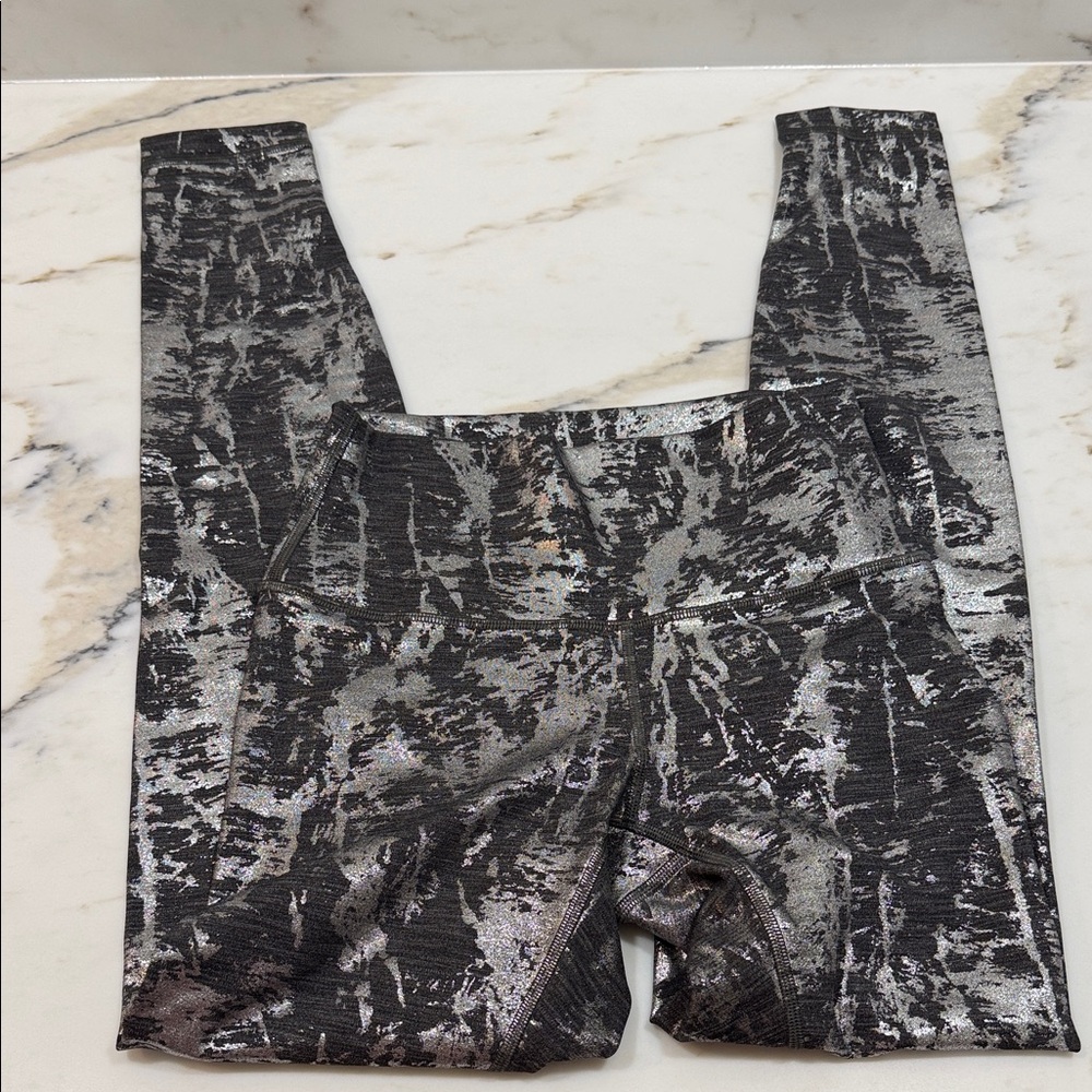 lululemon athletica Kids Black and Silver Leggings